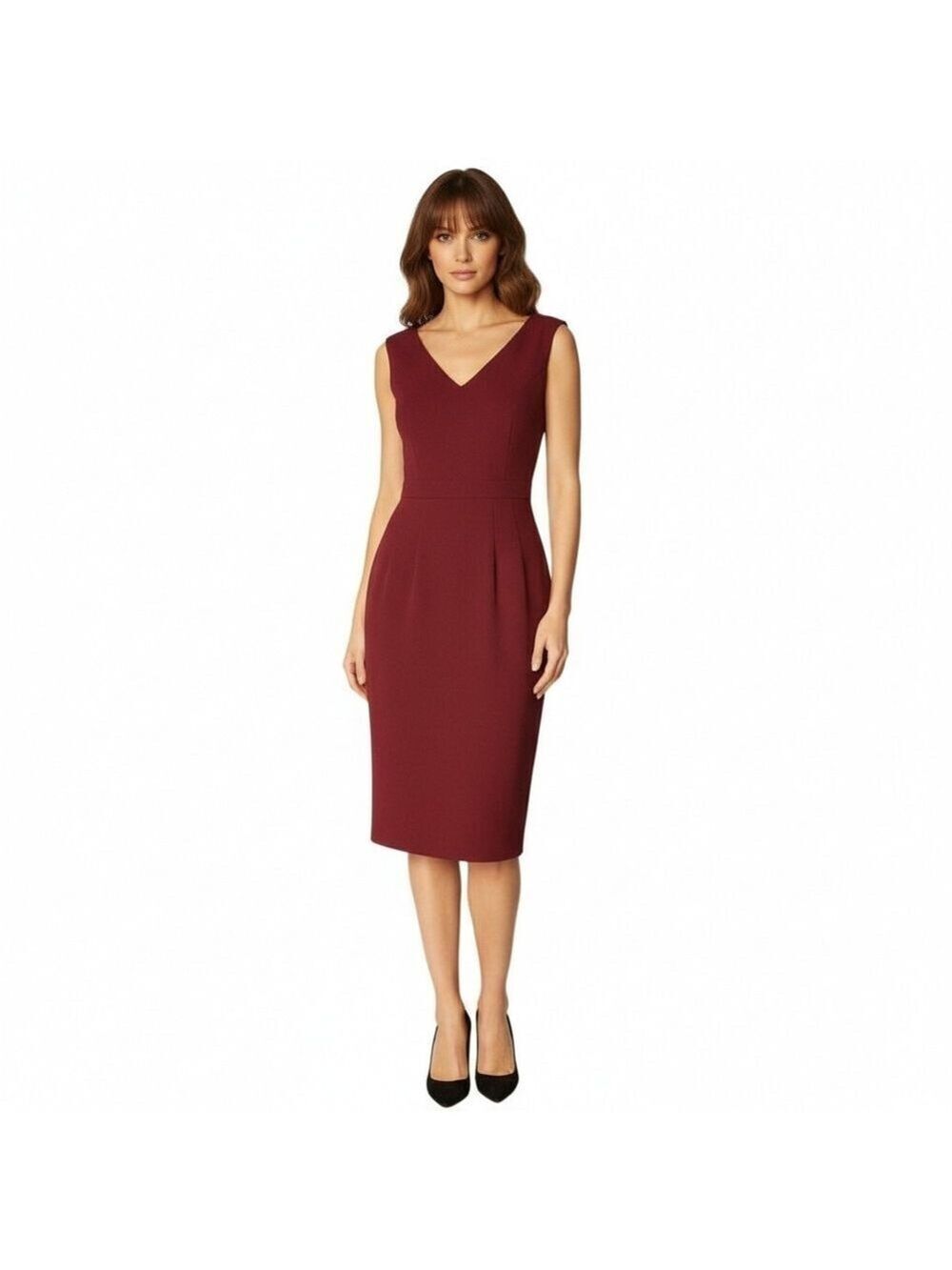 Saks Fifth Avenue V Neck Midi Dress Size 2